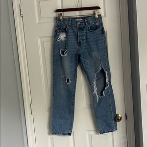 Forever 21 Distressed Blue Jeans